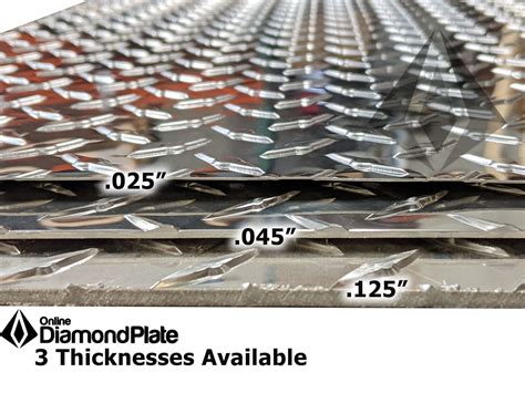 diamond plate sheet metal|diamond plate thickness chart.